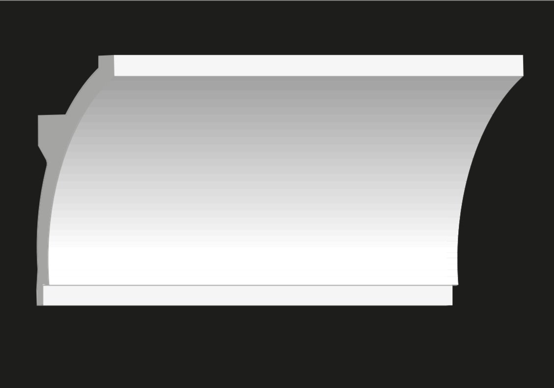 CORNICE GUSCIO + DIFFUSIONE LED  G 200/100